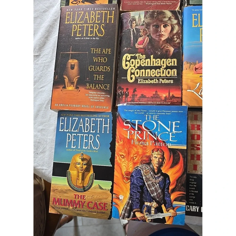Lot of 9 Elizabeth Peters‎ Fiction Mystery Suspense Historical Paperback Books
